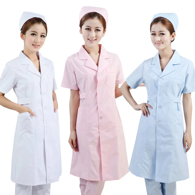 Новое поступление халат медсестры длинный/короткий рукав белый синий розовый пальто доктора костюм аптека салон красоты спецодежда униформа медсестры лабораторное пальто