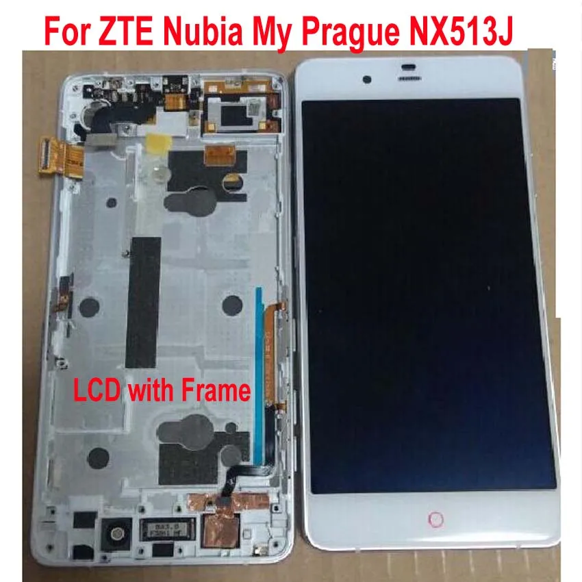 

Original Best Wokring LCD Display Panel Touch Screen Digitizer Assembly Sensor + Frame For ZTE Nubia My Prague NX513J Phone Part