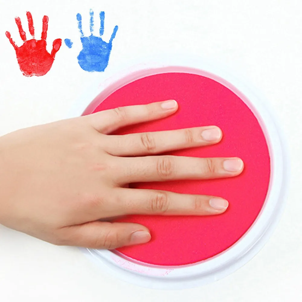 Чернильный коврик отпечаток руки ребенка рисунок отпечаток пальца Красочные Дети Новорожденные памятные подарки коллекция моющиеся салфетки-подложки Горячая