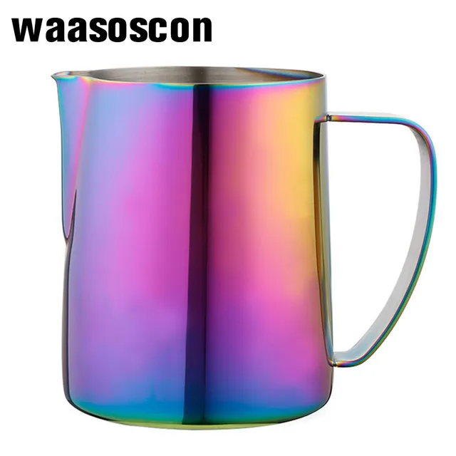 Special Offers Stainless Steel Rainbow Milk Frothing Pitcher Coffee Mugs For Milk Steaming Frother Espresso Machines Latte Art Special Offers Stainless Steel Rainbow Milk Frothing Pitcher Coffee Mugs For Milk Steaming Frother Espresso Machines Latte Art