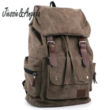 Jiessie & Angela new fashion backpack casual men backpacks men fashion bags vintage school bags brand canvas rucksack men’s