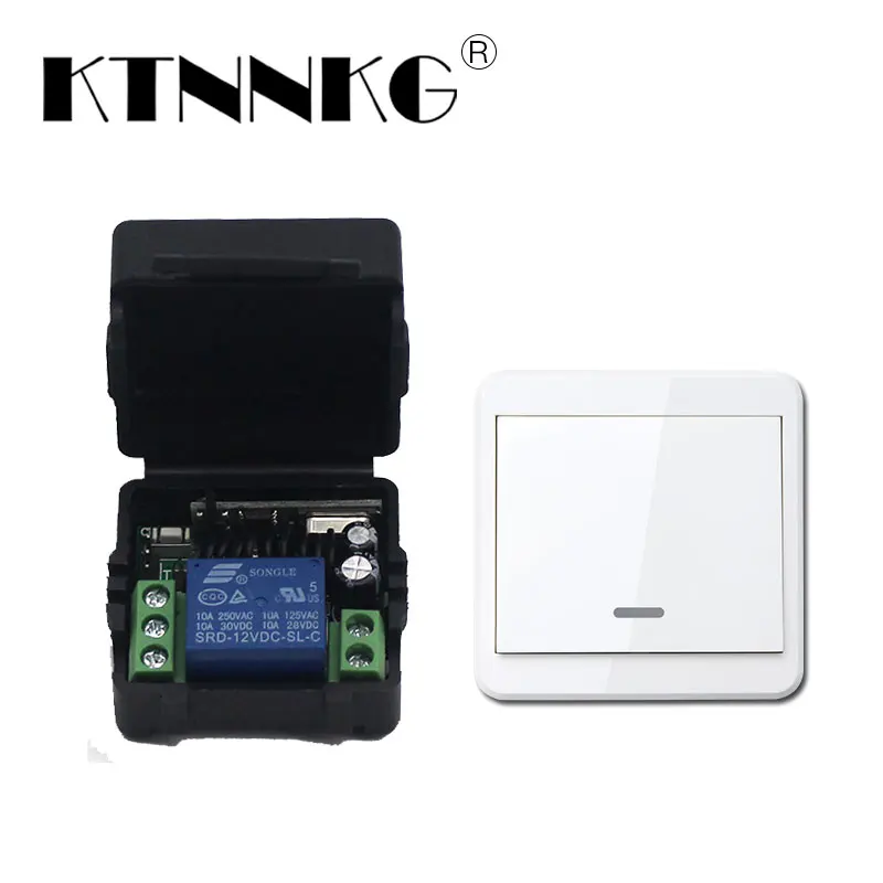 

1 channel 433Mhz wall switch DC12V control access control motor positive and negative switch with jumper cap manual DIY switch