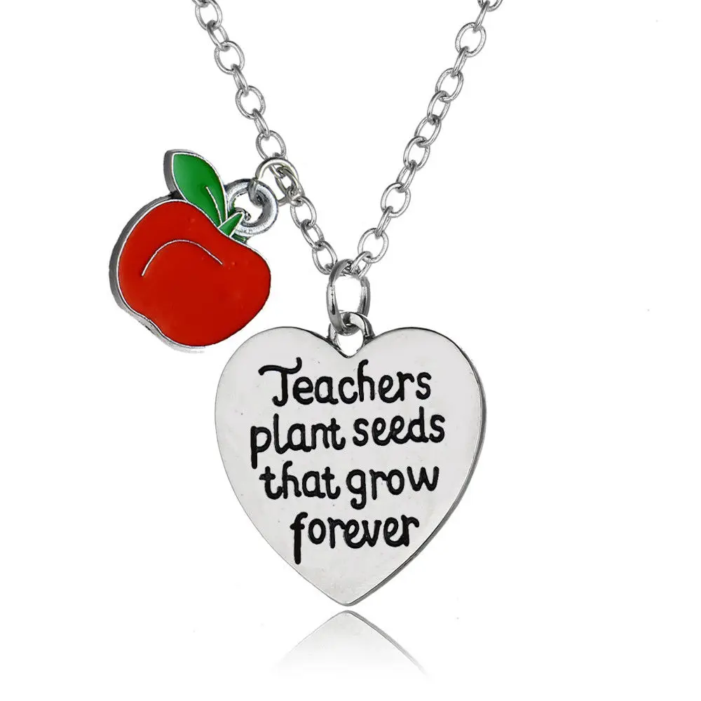 Персонализированные подарки для учителей спасибо детские подарки брелок цепочка для ключей в виде яблока брелок для ключей в форме сердца кулон