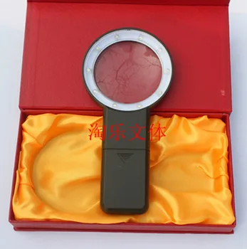 

5x68mm Army Green Military Handheld Magnifier with 10pcs LED Lamps Illuminated Mangifying Glass for Reading with Lights Loupe