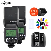Godox V860 V860II-F Wireless TTL HSS Flash Speedlite Lithium-ion Battery Wtih X1T-F Wireless transmitter for fuji