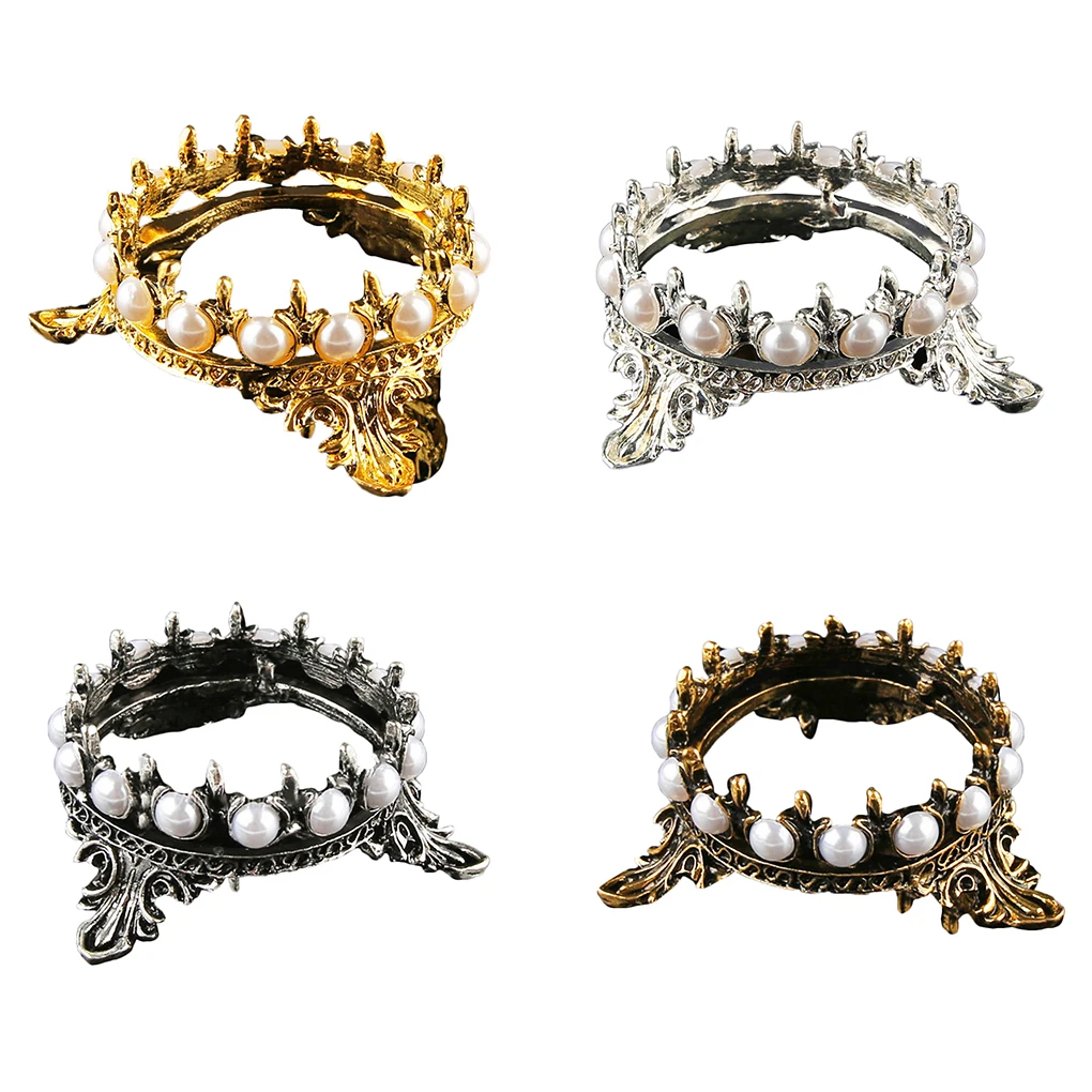 

Crown Design Nail Art Pens Brushs Stand Rack Pearls Decoration Salon Home DIY Manicure Nail Carving Drawing Pens Holder