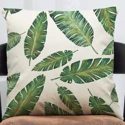 45*45 см Наволочки тропических растений подушка с принтами листьев наволочка офис диван украшения FP8