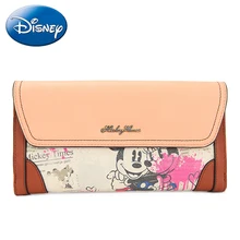 Disney Женская мода, ПУ сумка, кошелек для девушек, Длинный кошелек, сумки, клатчи, для отдыха, ручной кошелек-держатель для карт, браслет, сумка