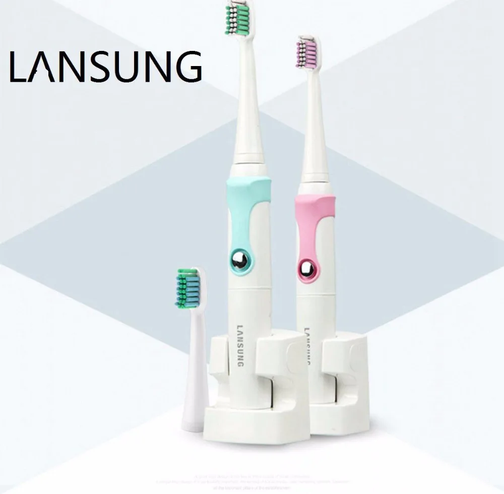 

LANSUNG SN902 Ultrasonic Power toothbrush Rechargeable Tooth Brushes 4pcs Soft Toothbrush Head Wireless Charging 220V