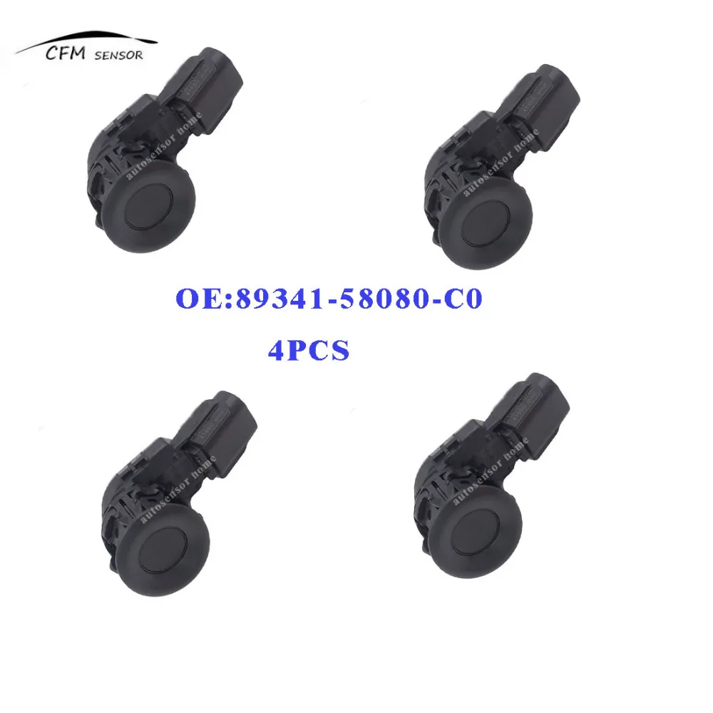 

4pcs New 89341-58080-C0 PDC Backup Reversing Ultrasonic Parking Aid Sensor Fit For Toyota