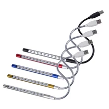 

Mini USB LED Light Night Lamp 10 LEDs Flexible 4 Colors for Notebook Laptop PC Computer Power Bank Lampara Para Leer Libro
