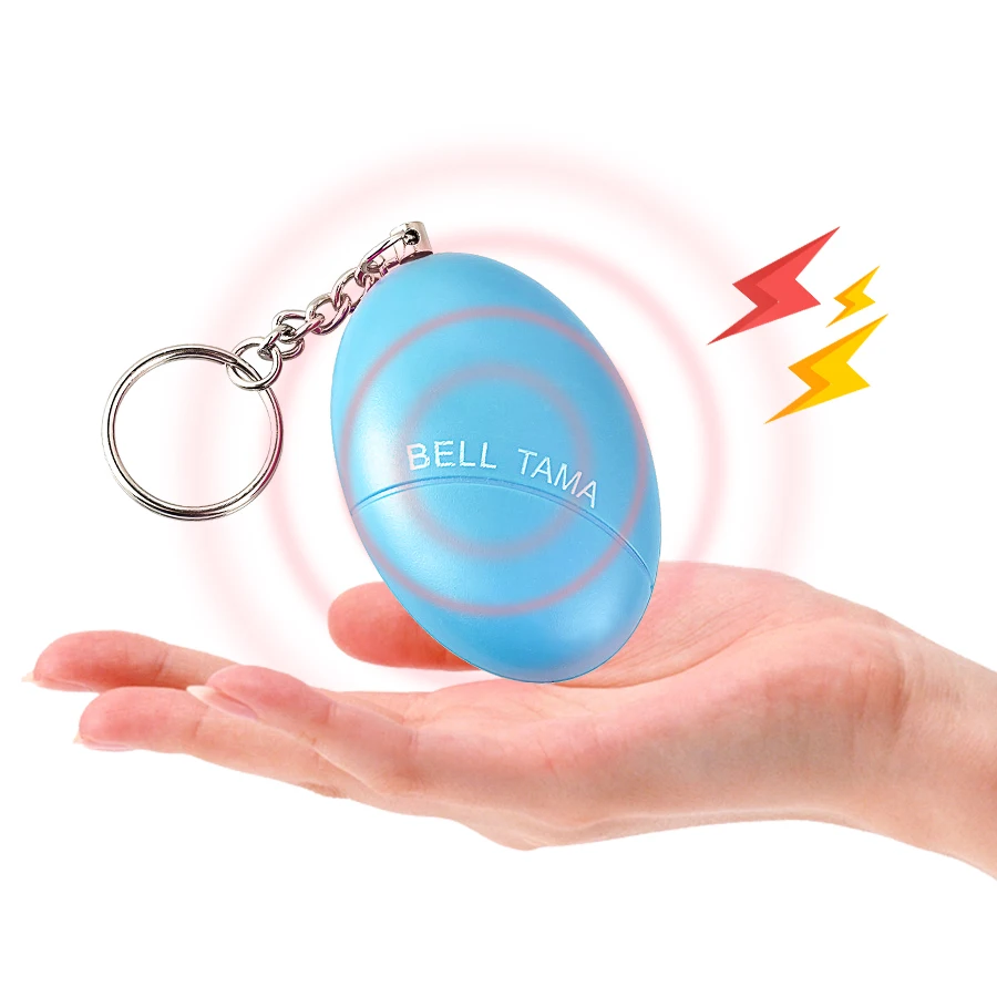 Self Defense Alarm 120dB Egg Shape Girl Women Security Protect Alert Personal Safety Scream Loud Keychain Emergency Alarm
