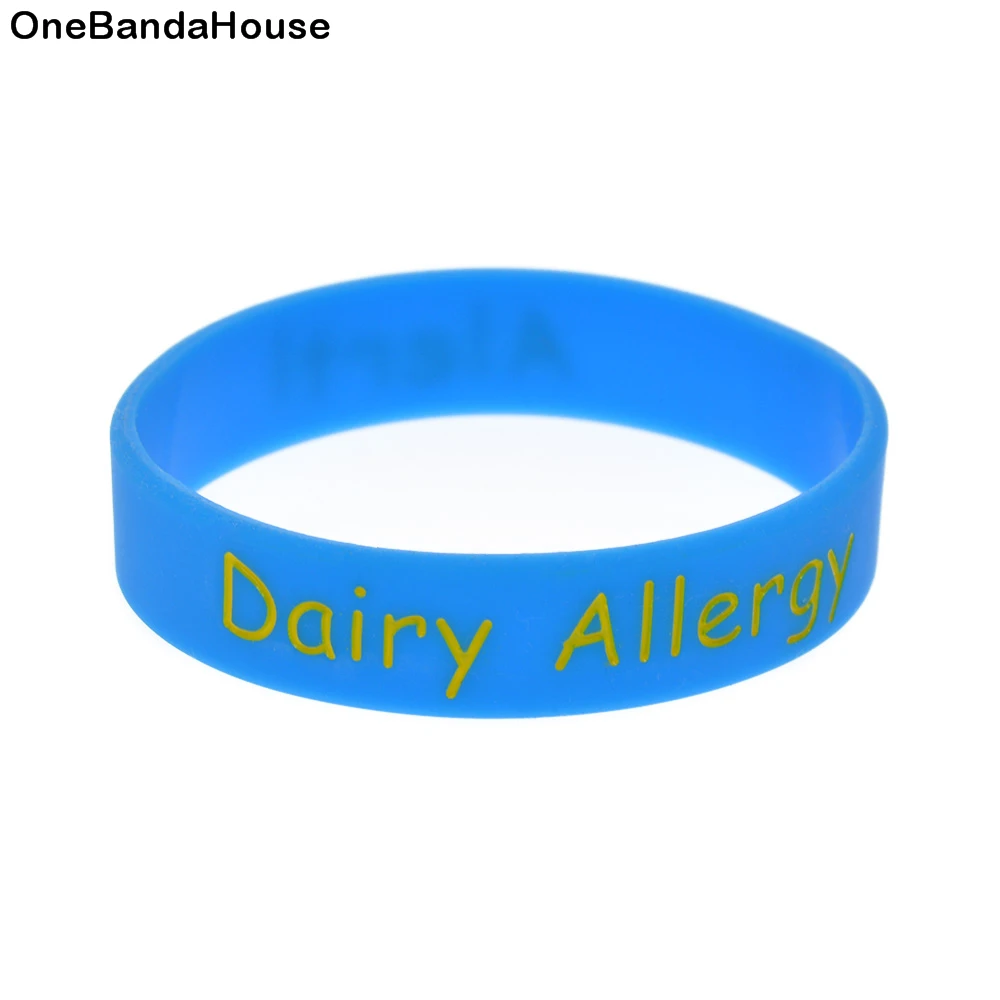 

1PC Alert Dairy Allergy Silicone Wristband for Daily Reminder Kids Size
