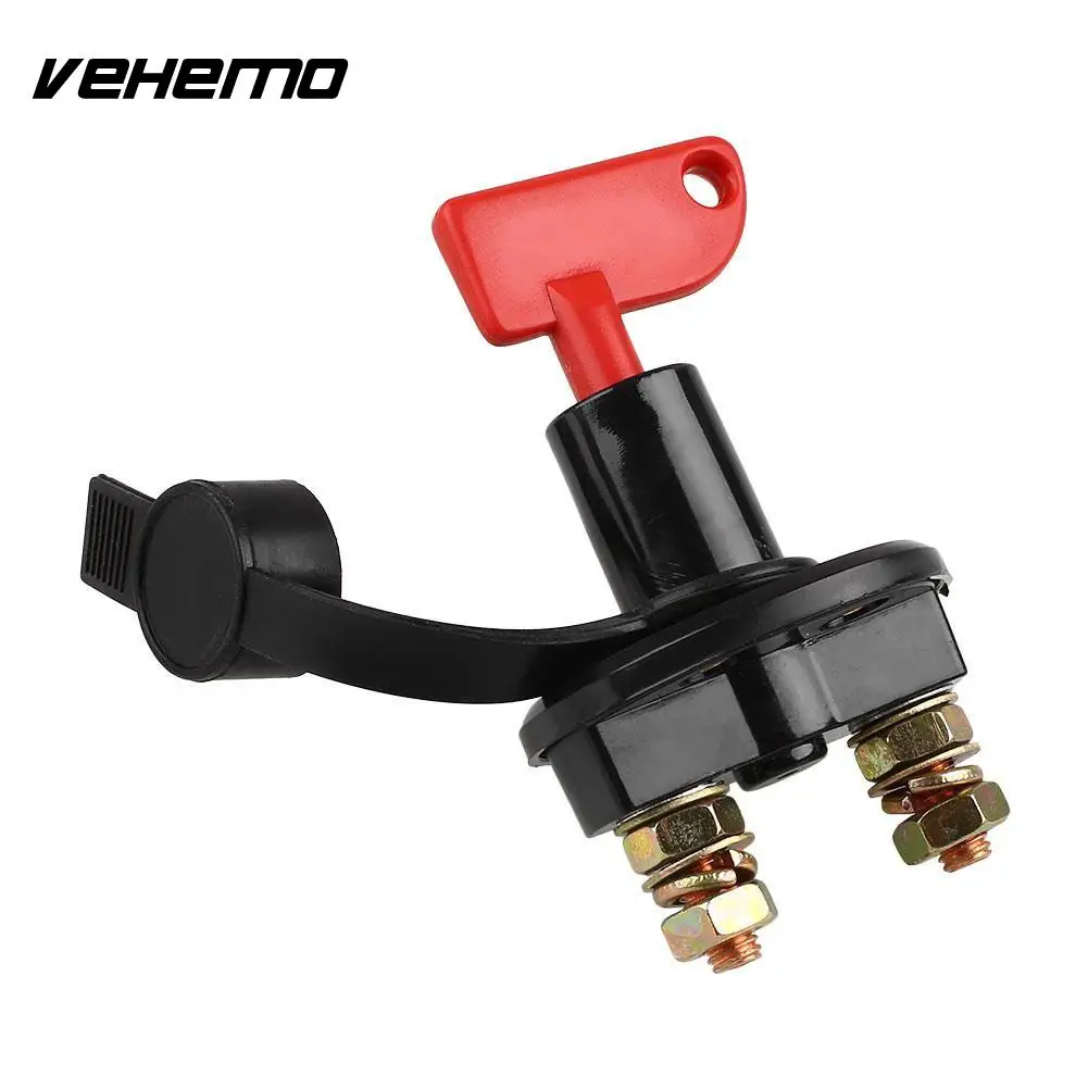 

Car Battery Cut off Switch Removable Key 2 Post Vehicle Battery Disconnect Switch Power12V-24V 200A truck accessories Protector