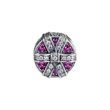 CKK Подходит Пандора браслет стерлингового серебра 925 мерцающий подарок красный и шарм с прозрачными фианитами бусины для изготовления ювелирных изделий Berloque