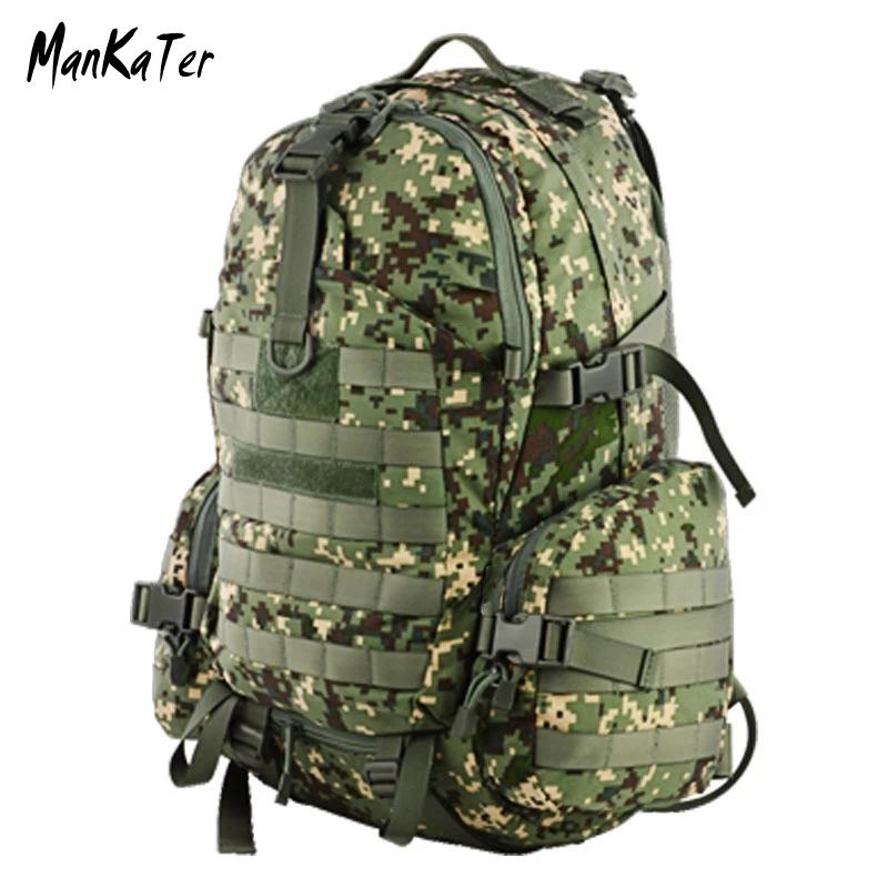 

ManKaTer Free Shipping Source factory High Quality Outdoor Tactical camouflage Camping Waterproof Military Tanks backpack45L