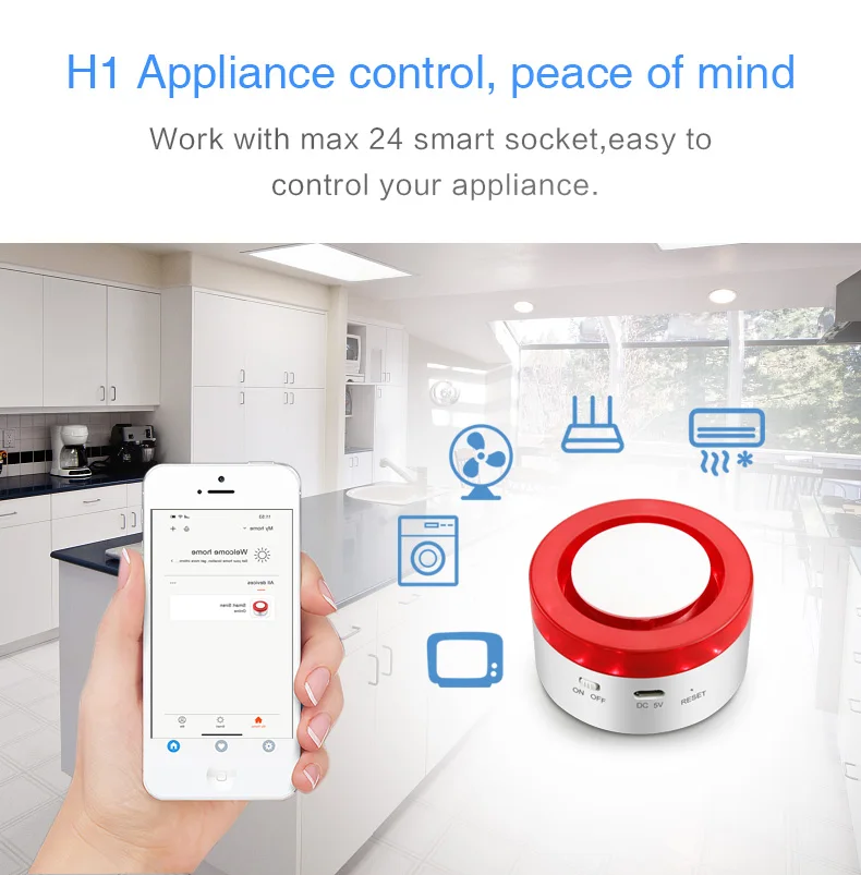 Система охранной сигнализации Tuya 433 МГц Wi Fi поддержка Alexa/Google Home|Комплекты для