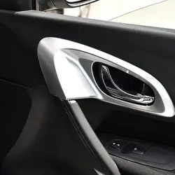 Подкладке матовая 4 шт. интерьер дверные ручки Крышка Чаша Накладка для Renault kadjar 2016 2017