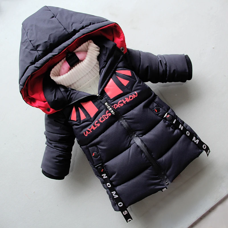 

BibiCola boys winter warm long jackets kids fashion thick dowm parkas for boys children clothing boys winter caots hoodies