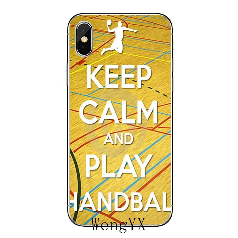 Для Apple IPhone X XR XS Max 8 7 plus 6s 6 plus SE 5s 5c 5 4s 4 keep calm love Handball Роскошный чехол из мягкого ТПУ чехол для телефона - Цвет: Handball-Luxury-A-11