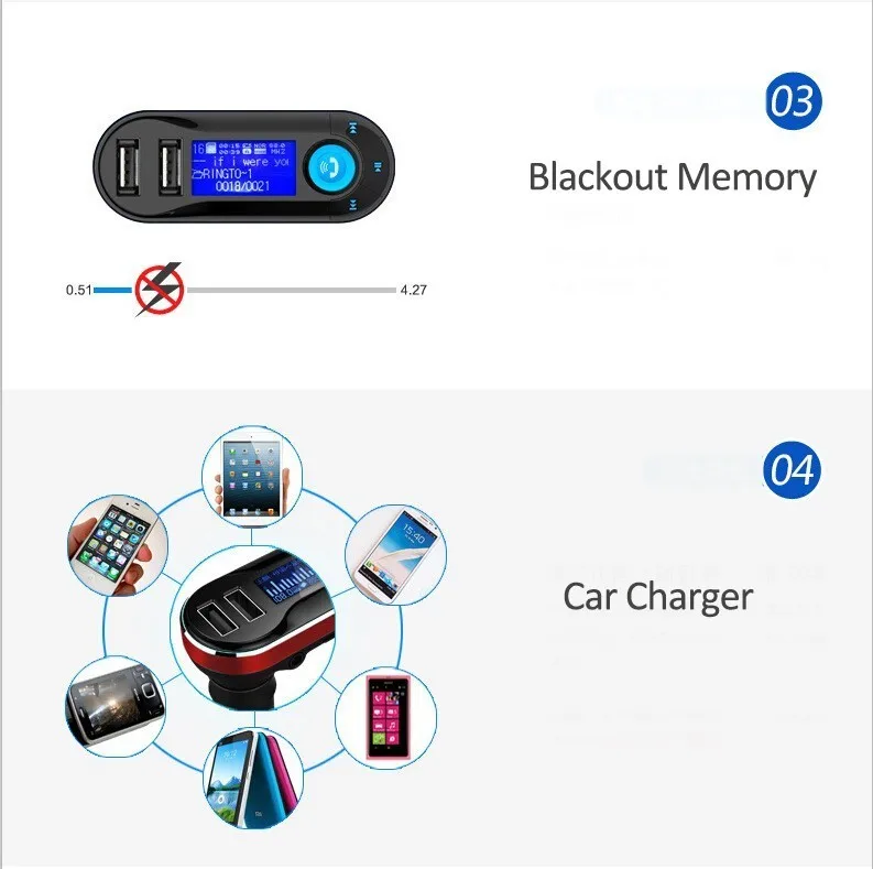 B20 Bluetooth Автомобильный fm-трансмиттер BT Handfree вызова Поддержка карты памяти/AUX MP3-плееры автомобиля Зарядное устройство для Iphone samsung