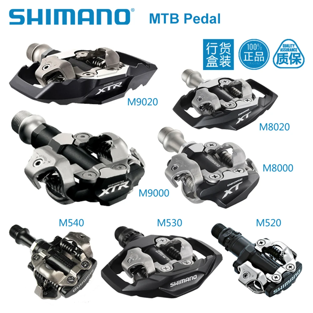 Shimano Deore XT PD-M8000 PD-M8020 M520 540 SPD Clipless Pedal MTB Pedals Cleats
