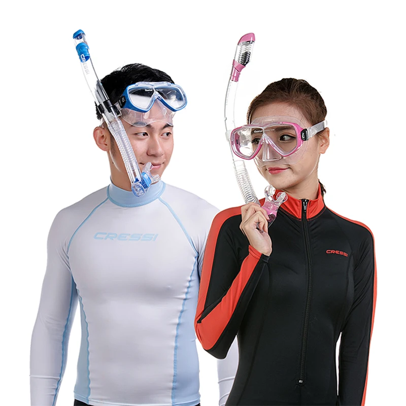

Cressi Onda Dry Snorkeling set Diving Mask Dry Snorkel for Adults