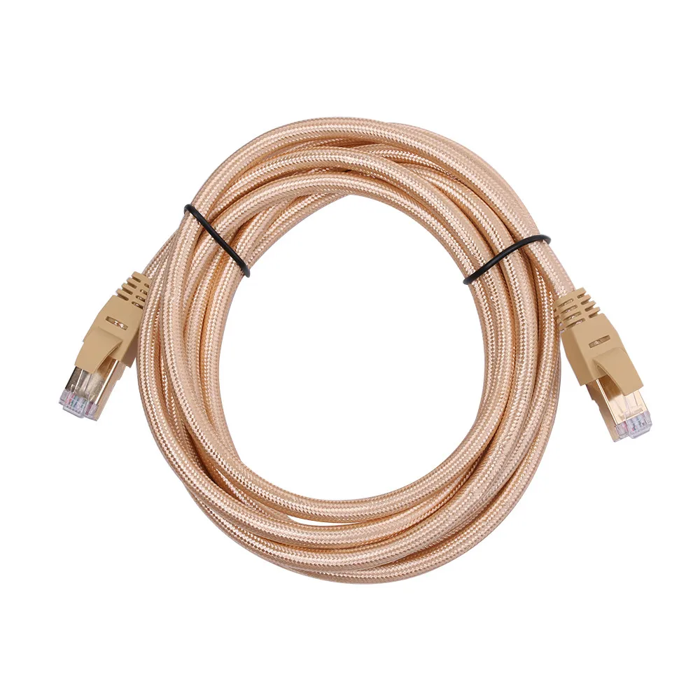 0 3 м/0 5 м/1 8 м/3 м/5 м/10 м оплетка высокоскоростная Cat 7 RJ45 Ethernet локальная сеть 10 Гбит/с