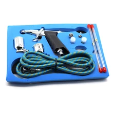 Комплект аэрографа двойного действия, набор временных татуировок, 0,2 мм/0,3 мм/0,5 мм, игла, Воздушная кисть, comperssor body paint Art, пистолет-распылитель для автомобиля