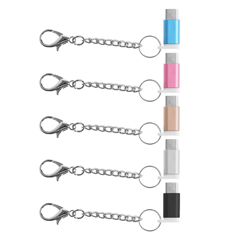 

USB-C USB 3.1 Type C Male To Micro USB Female Converter Adapter With Anti-Lost Key Chain For Android Phone PC LG G6/Oneplus 3T/S