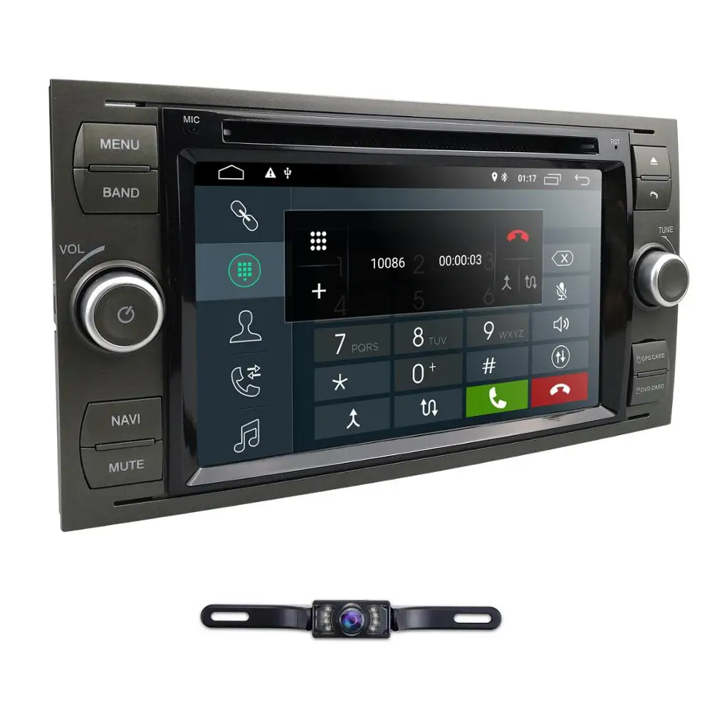 

Quad Core Android 9.0 Car dvd player FOR FORD FOCUS C-MAX car multimedia stereo 1024*600 2G RAM 4G WIFI DAB+ DVR OBD Free camera