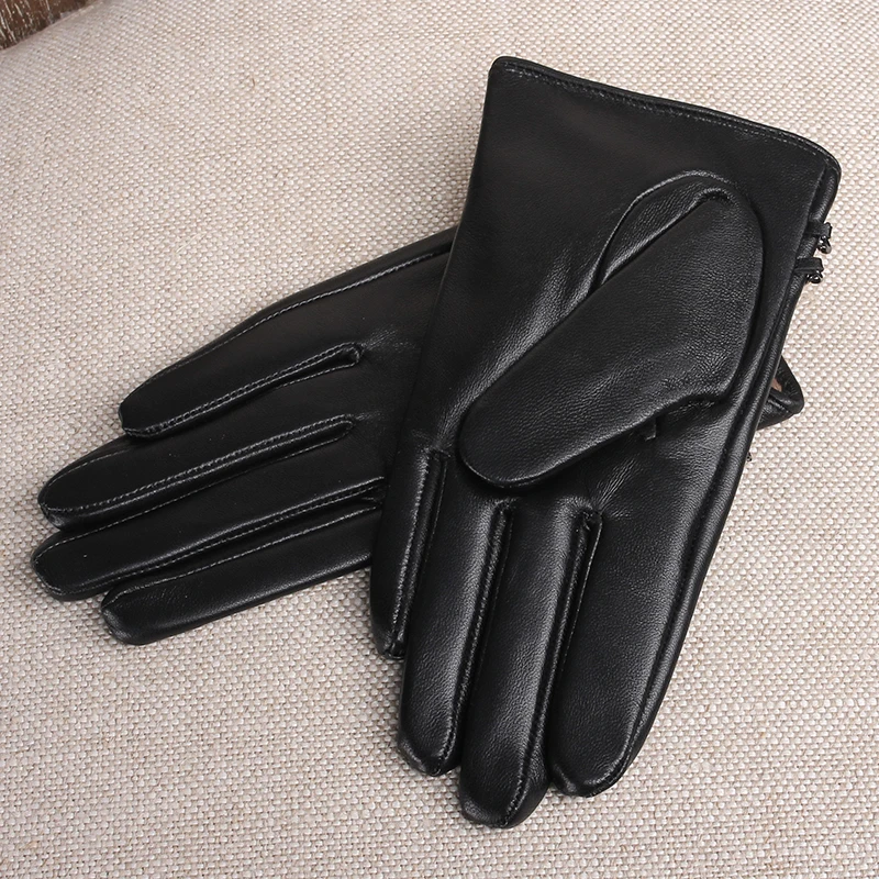 Gours женские перчатки из натуральной кожи зимние теплые перчатки из овчины с сенсорным экраном черные модные варежки с цепочкой Новое поступление GSL074