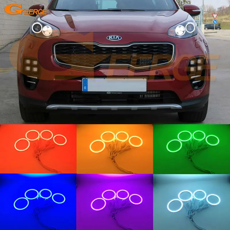 Для Киа Спортейдж KX5 2016 2017 прекрасные глаза ангела Ультра яркий RGB многоцветные светодиодные ангельские глазки набор Halo кольца светодиодные Для Киа Спортейдж KX5 2016 2017 прекрасные глаза ангела Ультра яркий RGB многоцветные светодиодные ангельские глазки набор Halo кольца светодиодные