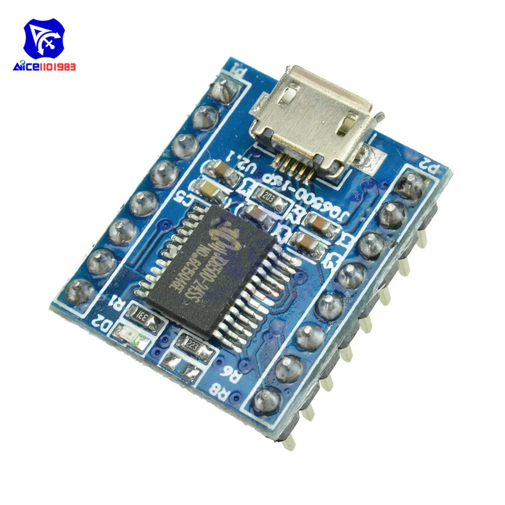 

JQ6500 Voice Sound Board Module Micro USB 3.2-5V 20mA DIP16 TTL UART MP3 Breakout Replace One to 5 Way MP3 Voice Standard