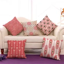 Best Offers Linen Cotton Pink Geometry Patterns Home Decorative Sofa Throw Cushion Peacock Feather Pillow No Filling Best Offers Linen Cotton Pink Geometry Patterns Home Decorative Sofa Throw Cushion Peacock Feather Pillow No Filling