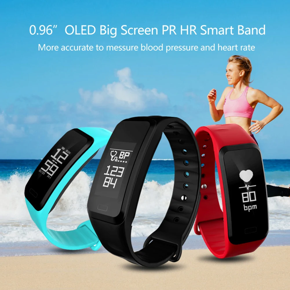 Bluetooth4 0 Heart Rate Tracker On Wrist Wristband New R1 LED Screen Smart Bracelet Sport Waterproof