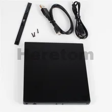 Heretom тонкий abs-пластик USB 2,0 SATA на SATA 12,7 мм Внешний оптический привод корпус CD DVD-ROM корпус для ноутбука