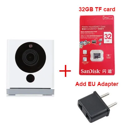 Xiaomi Xiaofang 1080P Портативная мини видеокамера ночного видения 8X цифровой зум wifi приложение управление для дома - Цветной: add EU plug 32G