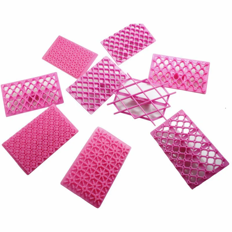 

9PCS High Quality Textured Fondant Biscuit Cake Mold Cake Cupcake Embossing Cutter Mold Decorating Tool For Kitchen DIY
