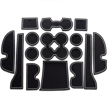 

15pcs Silica Gel Car Interior Gate Door Slot Mat Non-slip Cup Pad Fit For Toyota Prado 2010-2016 Decorative 3 Style Aeccessories
