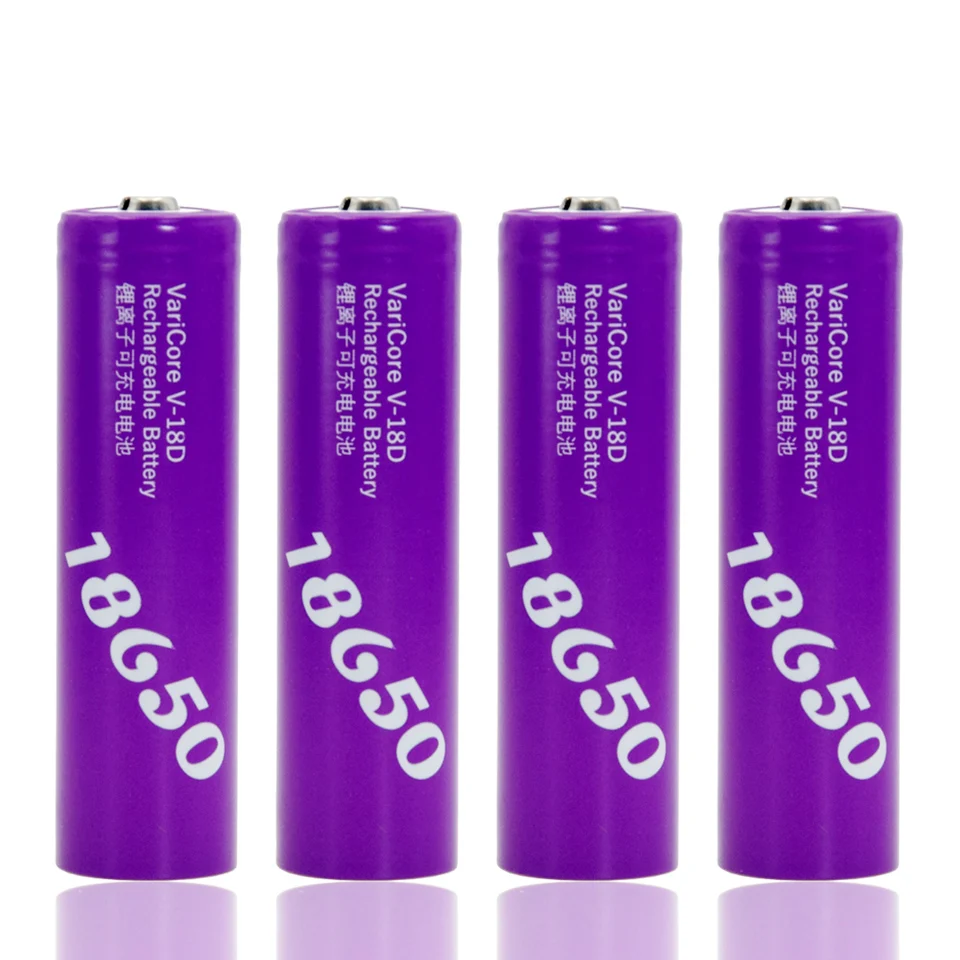 4 шт набор Varicore 18650 батарея 2500 mAh 3,7 V разрядка 20A батарея питания V-18D для электронной сигаретная Зажигалка DIY остроконечная