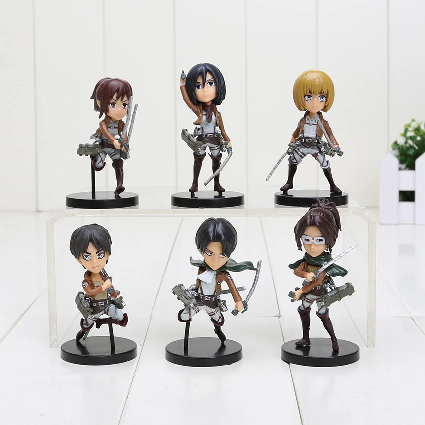 Attack on Titan Action Figures 6 Pcs/set