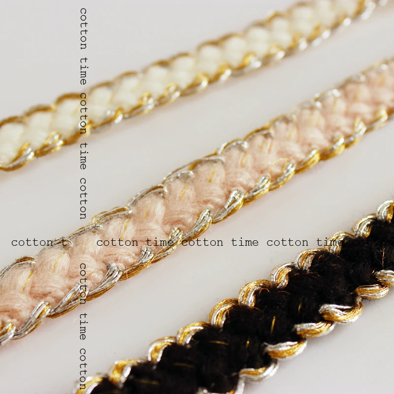 

5yards/lot Golden Braid Rope 2cm wide Sewing Accessory braided rope Twisted Golden Cords Brand style Craft Decor Ropes