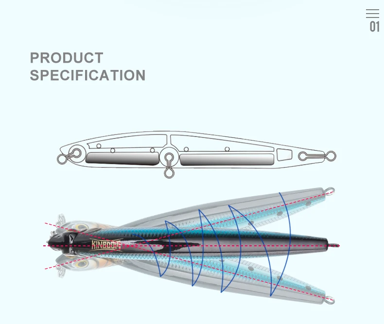 Kingdom New Sea Fishing Тонущая приманка высокого качества, приманка-Карандаш 80 мм 95 мм, ложная приманка, воблеры хорошего действия, жесткая приманка, рыболовная снасть