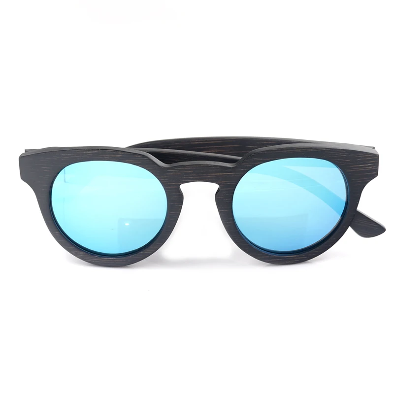 C-CAZ  BG012d bamboo wooden sunglasses for women and mens Blue lens  (13)