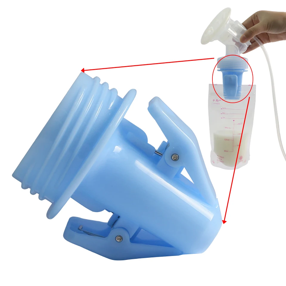Breast milk storage bag connector convenient for breast pump accessories electric manual breast pump be applied adapter clip