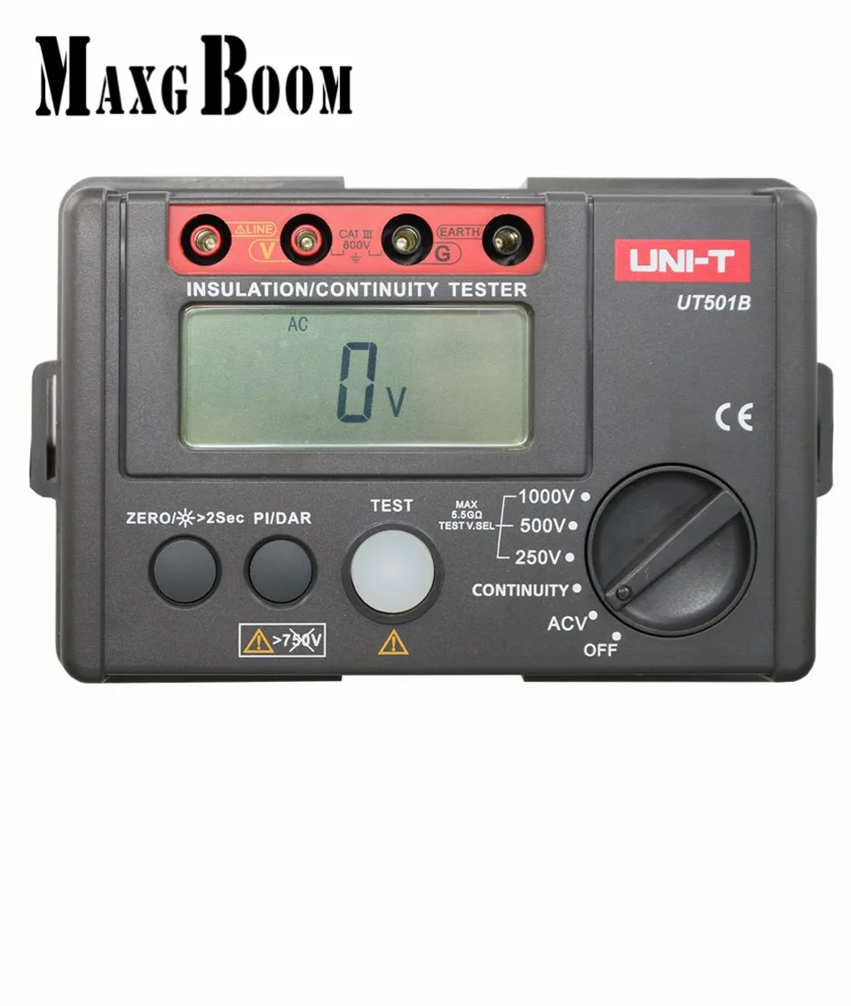 

MaxgBoon Original UT501B Digital Insulation Resistance Tester WIth LCD Backlight Earth Tester Megger Free Shipping