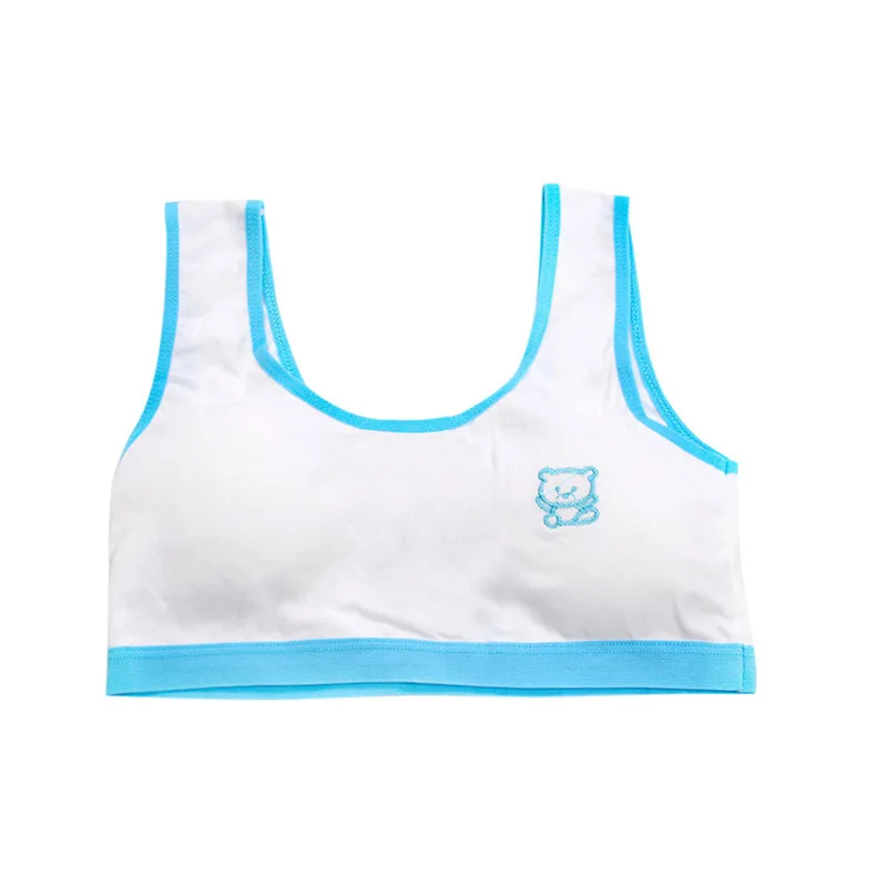 Underwear girl cotton clothes New Lovely Girls Printing Underwear Bra Vest Children Underclothes Sport Undies  (8)