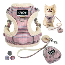 Harnais doux pour chien de compagnie, gilet sans traction, réglable, Chihuahua, chiot, chat, ensemble de laisses pour petits et moyens chiens, manteau Arnes Perro