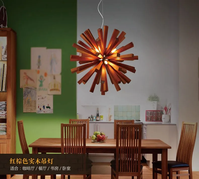 Современный минималистичный Ретро подвесной светильник из дубового дерева винтажный светильник ing для ресторана столовой кофейного зала Pendente de teto Laparas